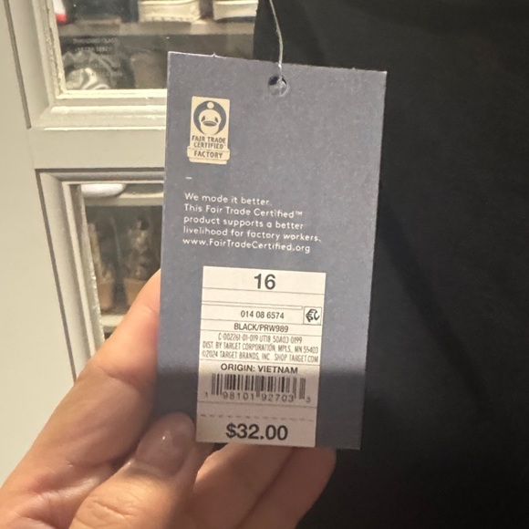 Denim Black Strapless Dress - Picture 3 of 3